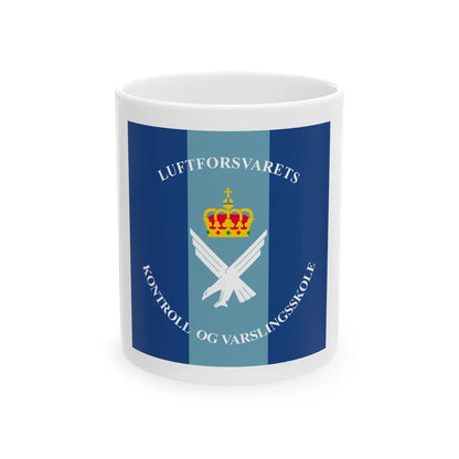 Standard of the Royal Norwegian Air Force Control and Notification School (Norway) White Coffee Mug 11oz - Go Mug Yourself