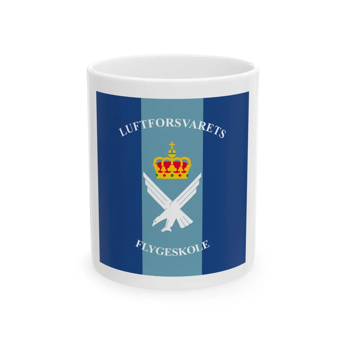 Standard of the Royal Norwegian Air Force Flight School (Norway) White Coffee Mug 11oz - Go Mug Yourself