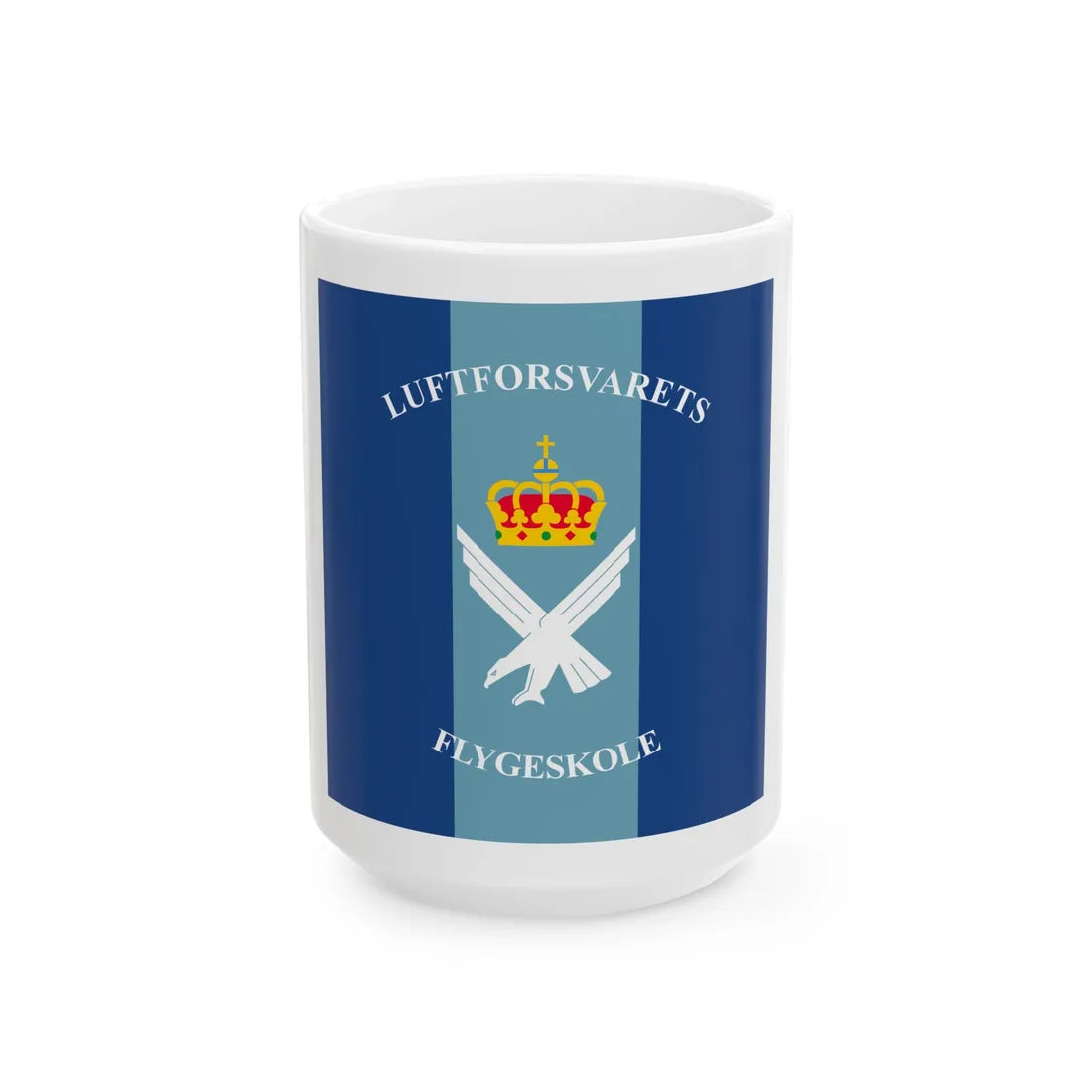Standard of the Royal Norwegian Air Force Flight School (Norway) White Coffee Mug 15oz - Go Mug Yourself