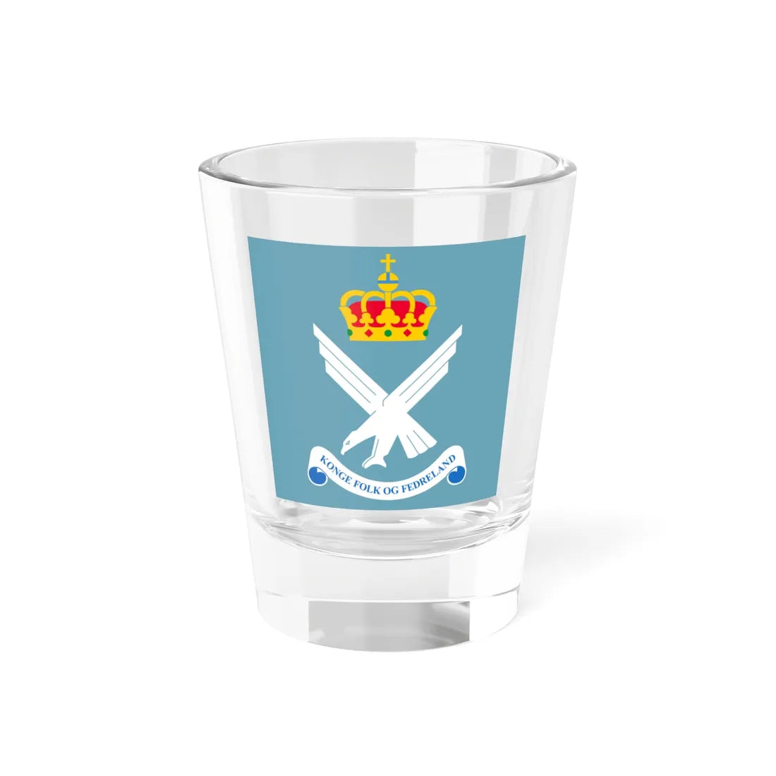 Standard of the Royal Norwegian Air Force (Norway) Shot Glass 1.5oz 1.5oz - Go Mug Yourself