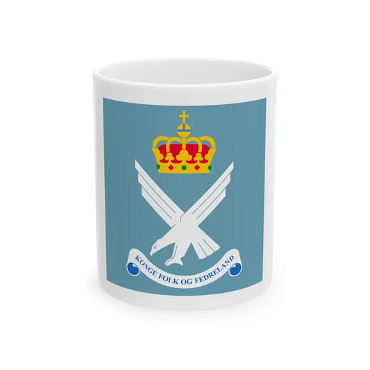 Standard of the Royal Norwegian Air Force (Norway) White Coffee Mug 11oz - Go Mug Yourself