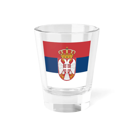 Standard of the Serbian Armed Forces front (Serbia) Shot Glass 1.5oz 1.5oz - Go Mug Yourself