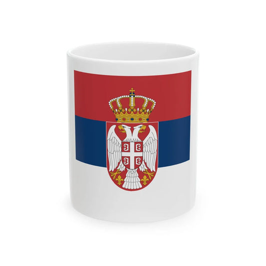 Standard of the Serbian Armed Forces front (Serbia) White Coffee Mug 11oz - Go Mug Yourself