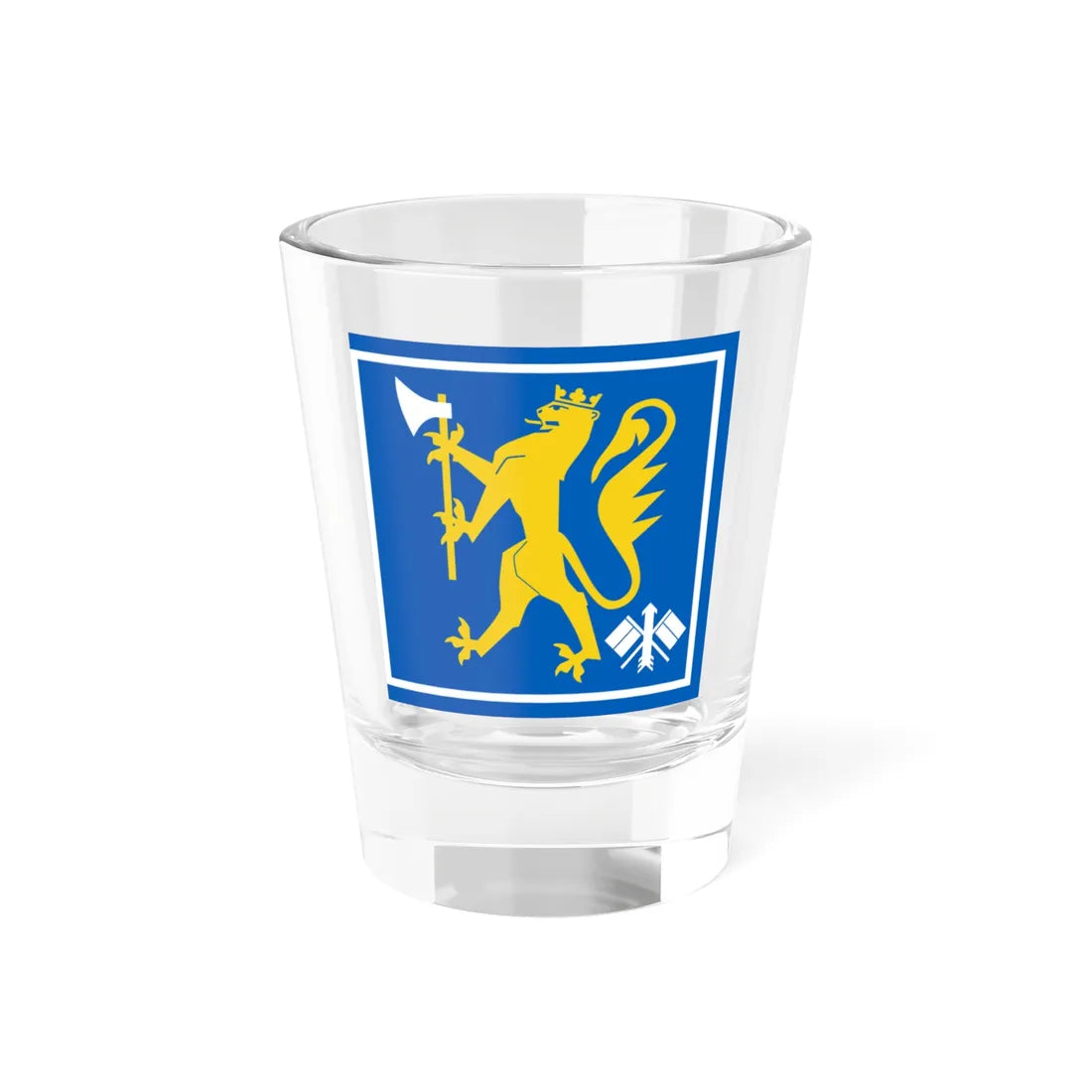 Standard of the Signal Battalion Norway (Norway) Shot Glass 1.5oz 1.5oz - Go Mug Yourself