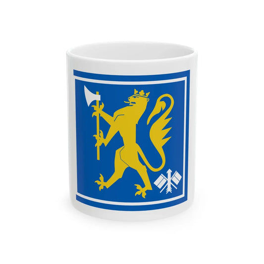 Standard of the Signal Battalion Norway (Norway) White Coffee Mug 11oz - Go Mug Yourself