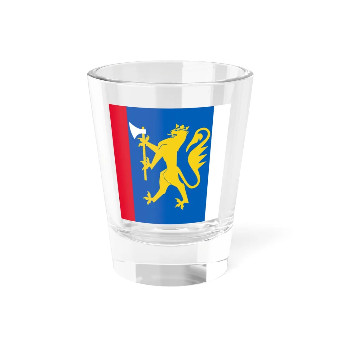 Standard of the Øst-Finmark Home Guard District 18 (Norway) Shot Glass 1.5oz 1.5oz - Go Mug Yourself