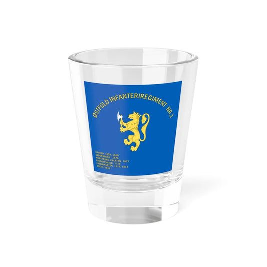 Standard of the Østfold Infantry Regiment No.1 (Norway) Shot Glass 1.5oz 1.5oz - Go Mug Yourself
