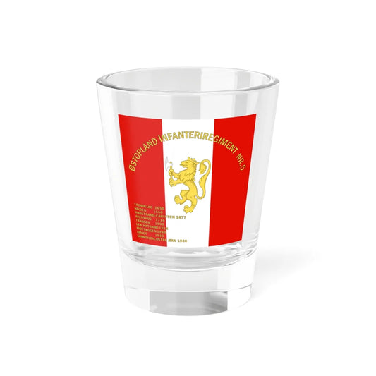 Standard of the Østoppland Infantry Regiment No.5 (Norway) Shot Glass 1.5oz 1.5oz - Go Mug Yourself