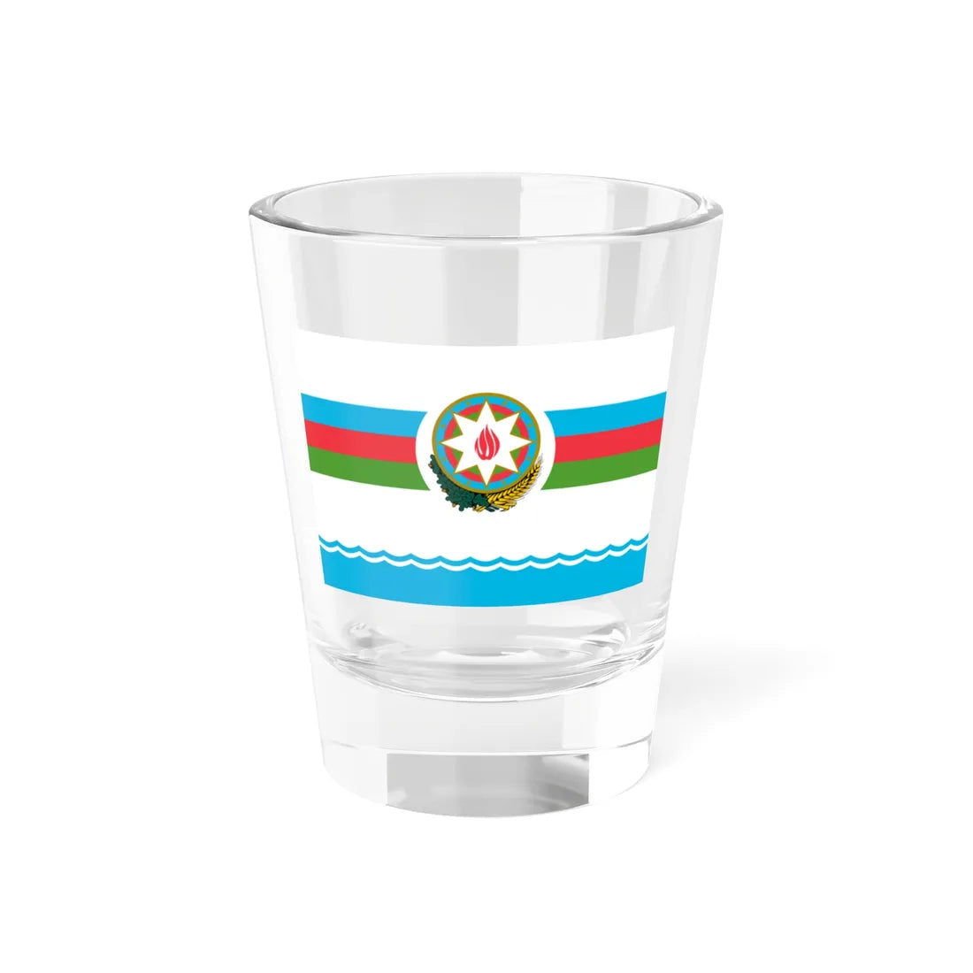 Standard of the Supreme Commander of the Armed Forces of Azerbaijan (Azerbaijan) Shot Glass 1.5oz 1.5oz - Go Mug Yourself