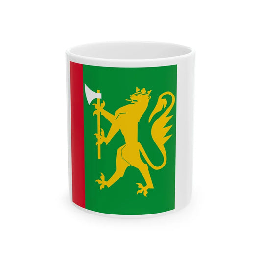 Standard of the Telemark og Buskerud Home Guard District 03 (Norway) White Coffee Mug 11oz - Go Mug Yourself