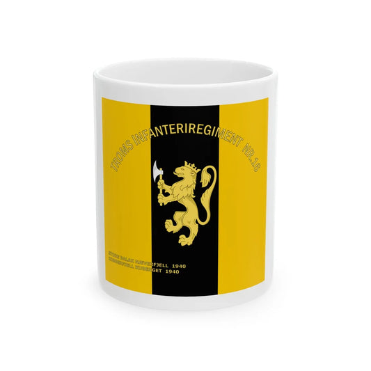 Standard of the Troms Infantry Regiment No.16 (Norway) White Coffee Mug 11oz - Go Mug Yourself