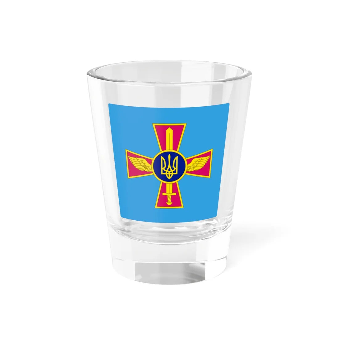 Standard of the Ukrainian Air Force Commander-in-Chief rect (Ukraine) Shot Glass 1.5oz 1.5oz - Go Mug Yourself