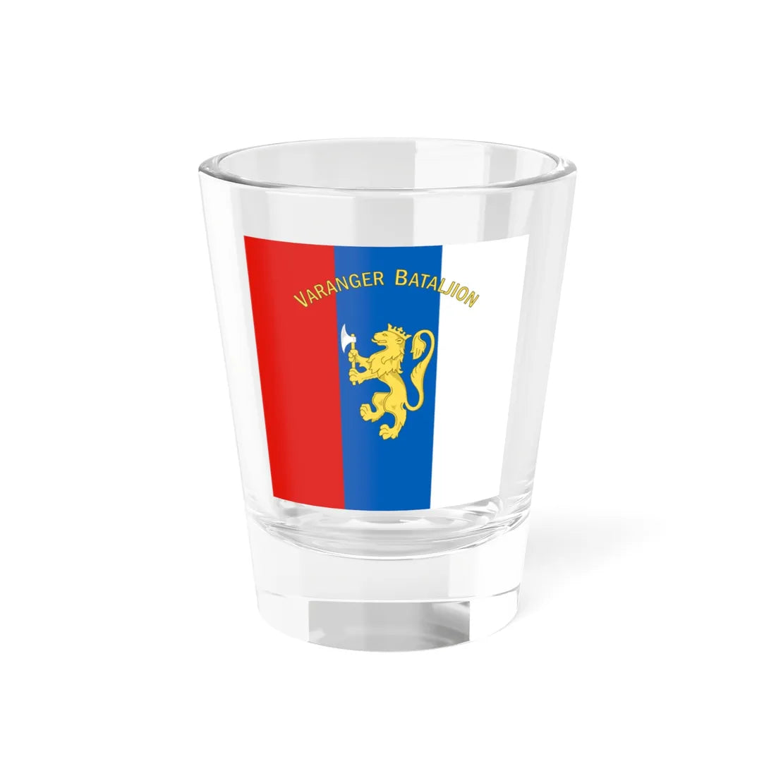 Standard of the Varanger Battalion (Norway) Shot Glass 1.5oz 1.5oz - Go Mug Yourself