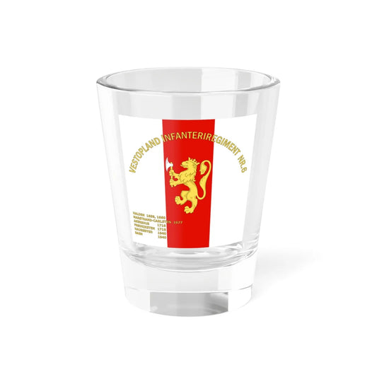 Standard of the Vestoppland Infantry Regiment No.6 (Norway) Shot Glass 1.5oz 1.5oz - Go Mug Yourself