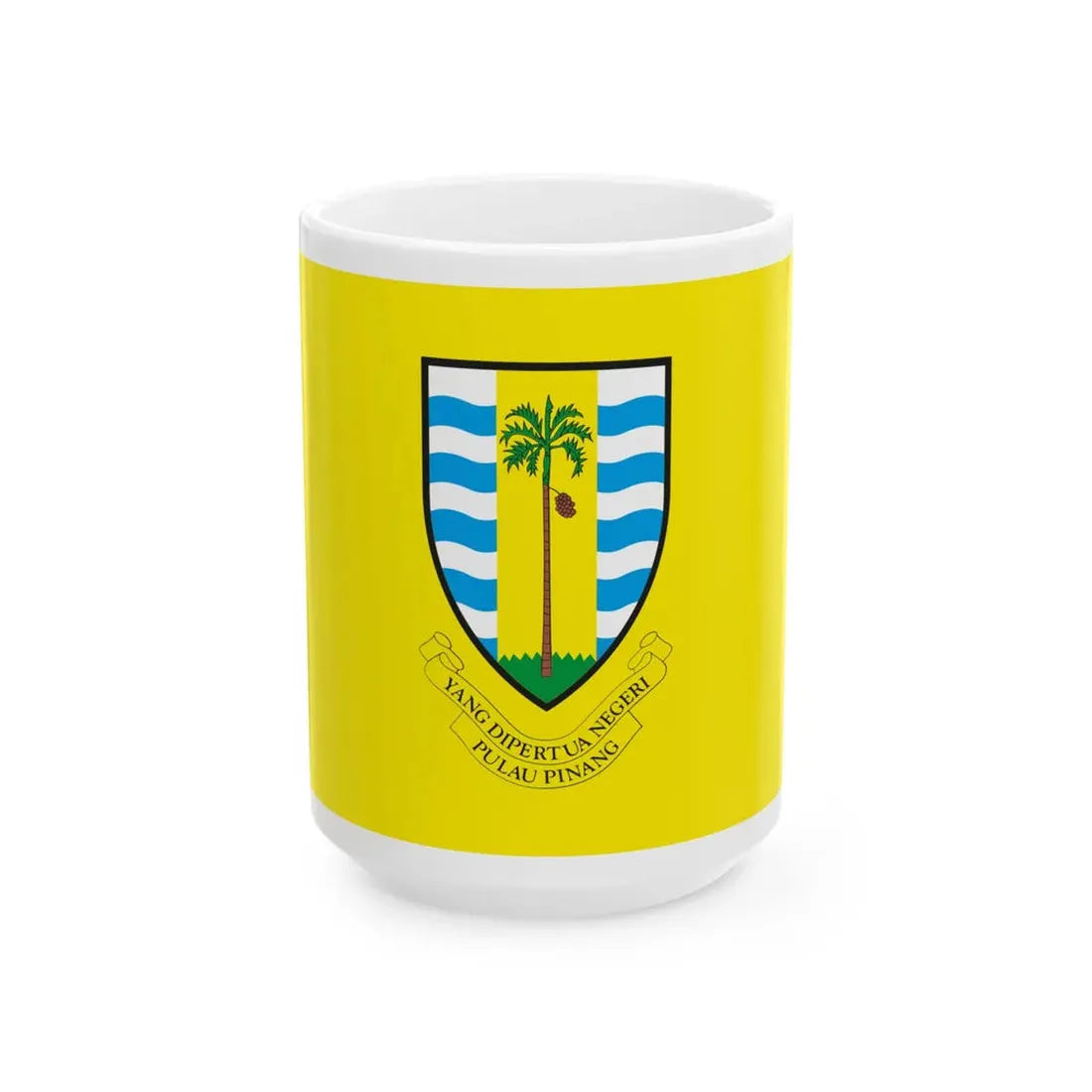 Standard of the Yang di-Pertua Negeri of Penang (Malaysia) White Coffee Mug 15oz - Go Mug Yourself