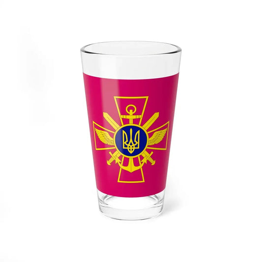 Standard of Ukrainian Chief of the General Staff (Ukraine) Pint Glass 16oz 16oz - Go Mug Yourself