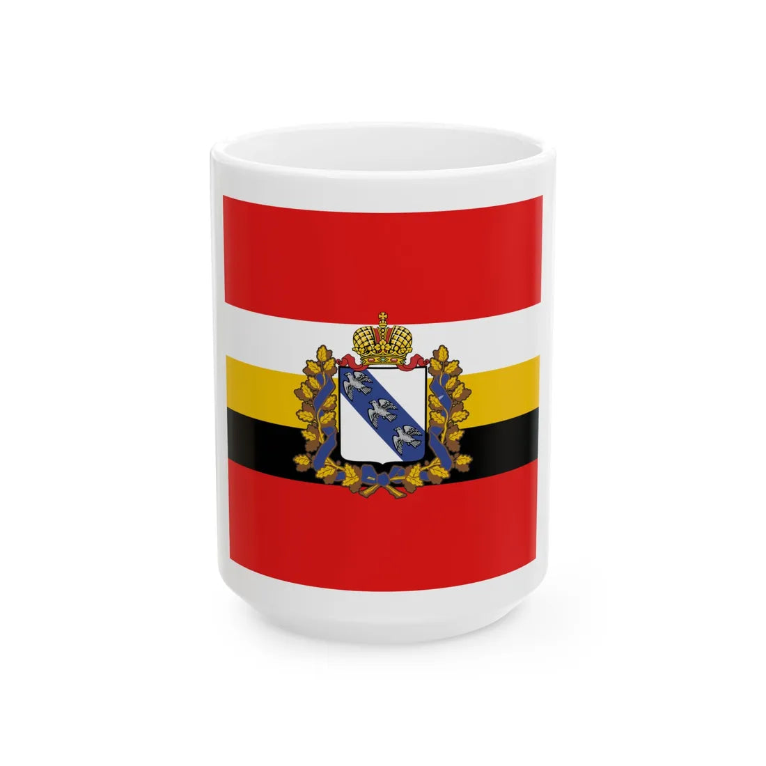 Standart of governor Kursk oblast (Russia) White Coffee Mug 15oz - Go Mug Yourself