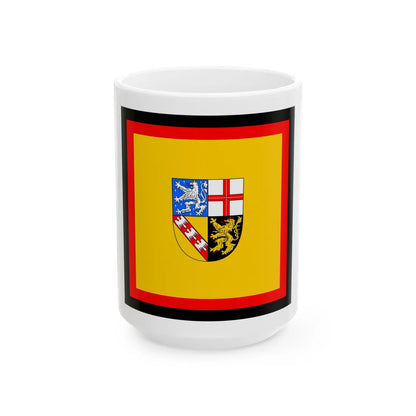 Standarte-Saarland (Germany) White Coffee Mug 15oz - Go Mug Yourself