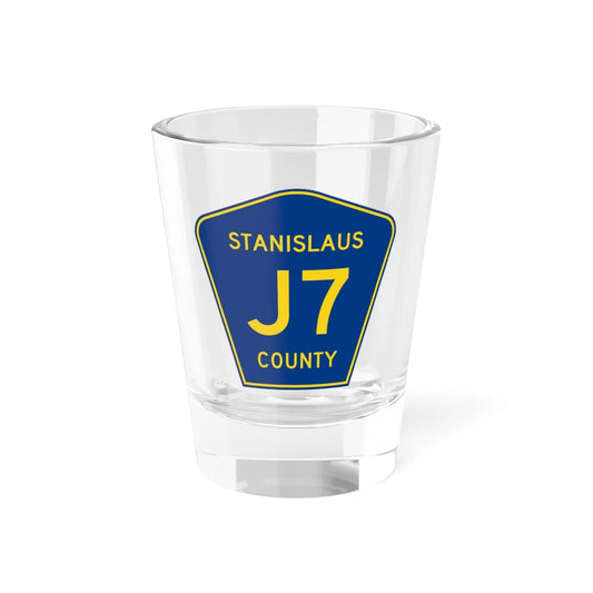 Stanislaus County J7 (California) (Road Sign) Shot Glass 1.5oz 1.5oz - Go Mug Yourself