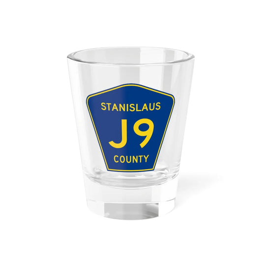 Stanislaus County J9 (California) (Road Sign) Shot Glass 1.5oz 1.5oz - Go Mug Yourself