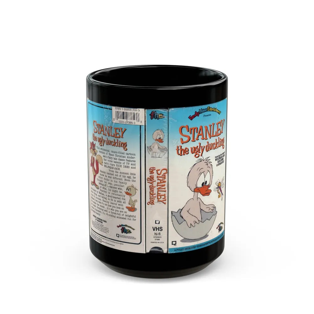 STANLEY THE UGLY DUCKLING (VHS COVER) - Black Coffee Mug-15oz-Go Mug Yourself