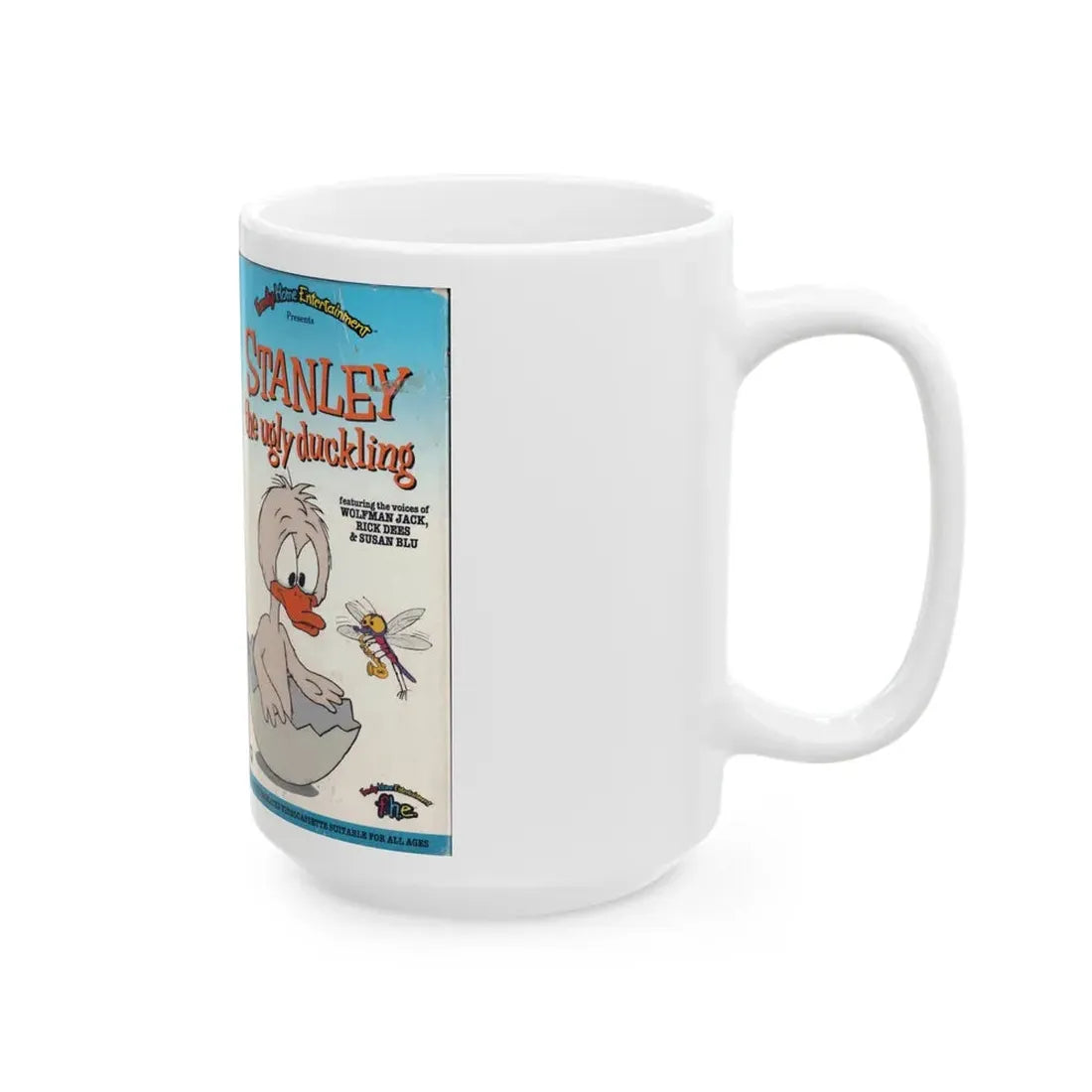 STANLEY THE UGLY DUCKLING (VHS COVER) - White Coffee Mug - Go Mug Yourself