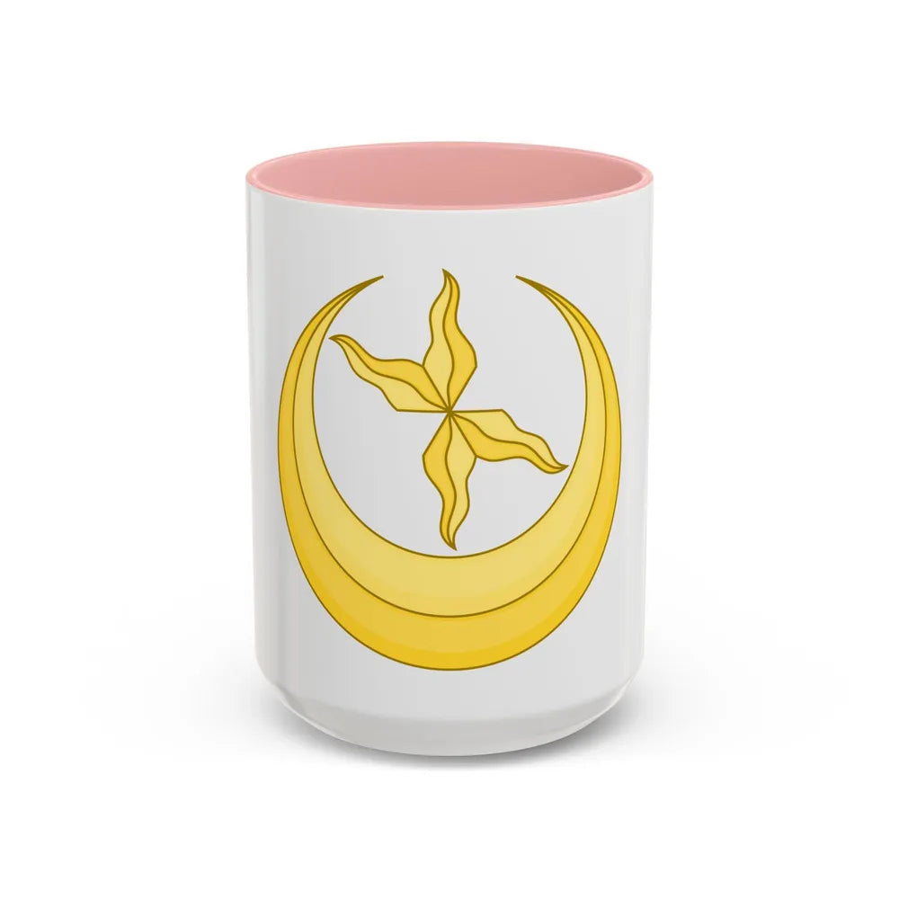 Star and Crescent Badge - Accent Coffee Mug-15oz-Pink-Go Mug Yourself