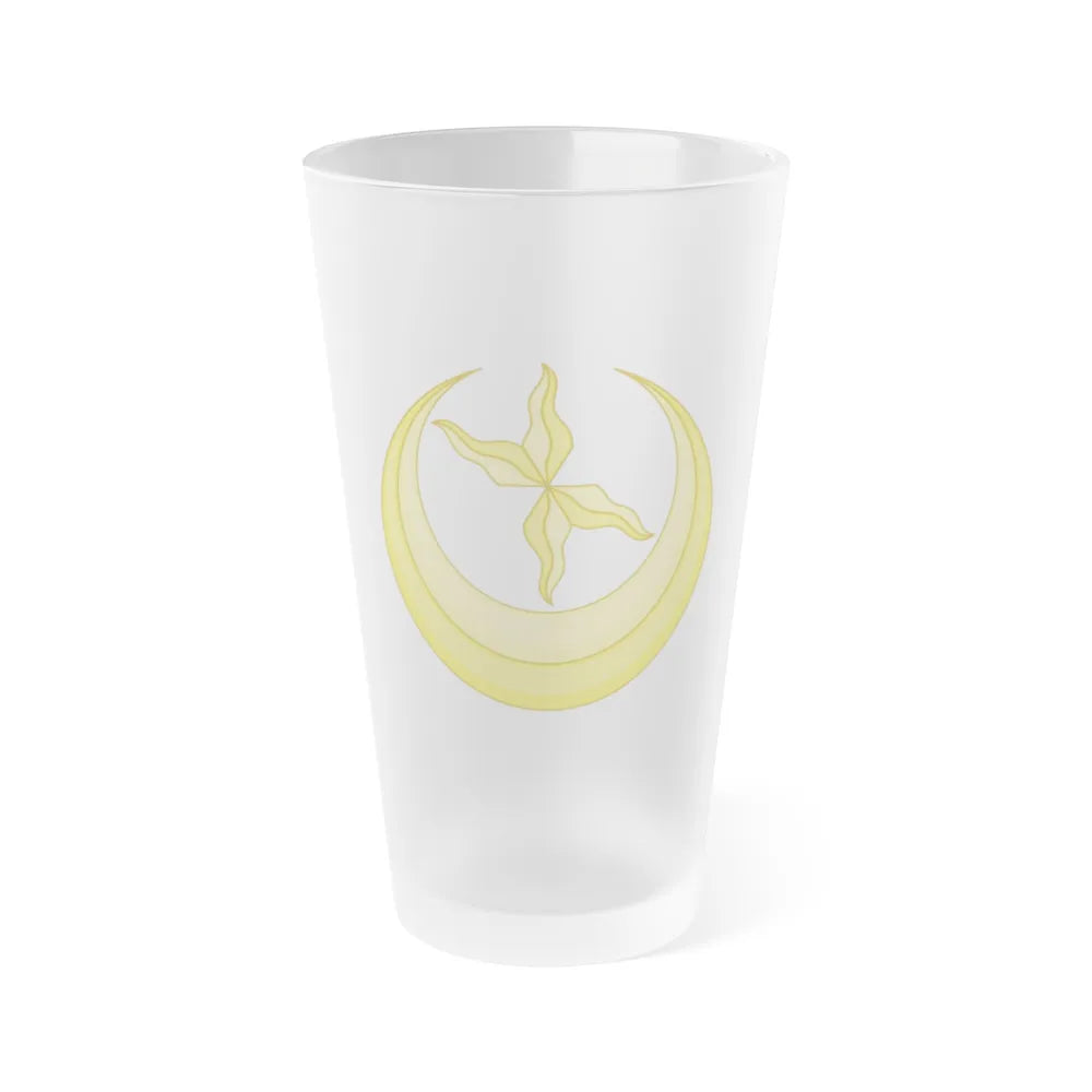 Star and Crescent Badge - Frosted Pint Glass 16oz-16oz-Frosted-Go Mug Yourself