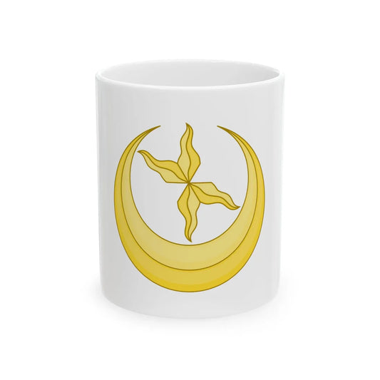 Star and Crescent Badge - White Coffee Mug 11oz - Go Mug Yourself