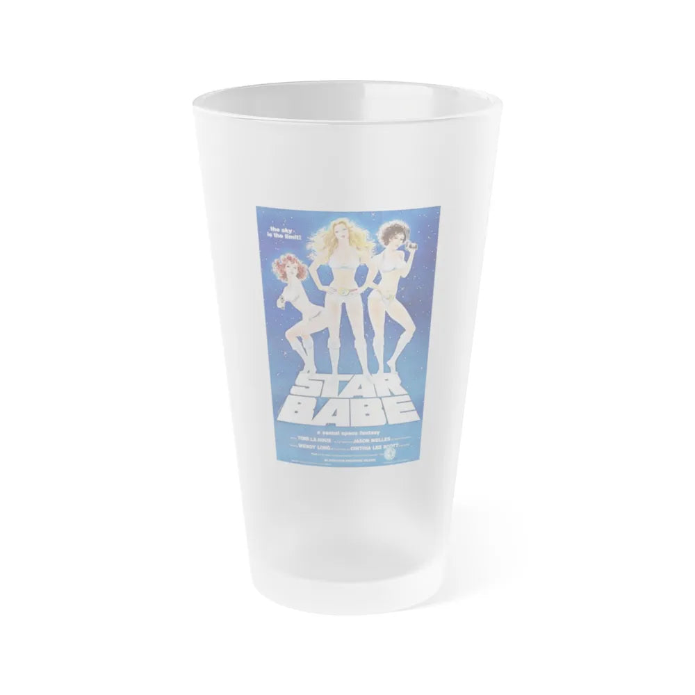 STAR BABE 1977 Movie Poster - Frosted Pint Glass 16oz-16oz-Frosted-Go Mug Yourself