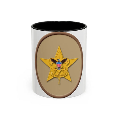 Star (Boy Scout Merit Badge) Accent Coffee Mug 11oz Black - Go Mug Yourself
