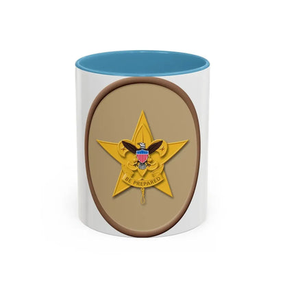 Star (Boy Scout Merit Badge) Accent Coffee Mug 11oz Light Blue - Go Mug Yourself