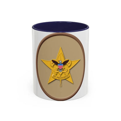 Star (Boy Scout Merit Badge) Accent Coffee Mug 11oz Navy - Go Mug Yourself