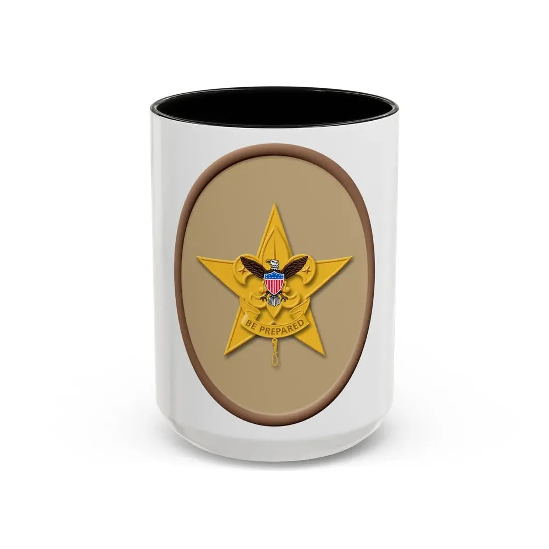 Star (Boy Scout Merit Badge) Accent Coffee Mug 15oz Black - Go Mug Yourself