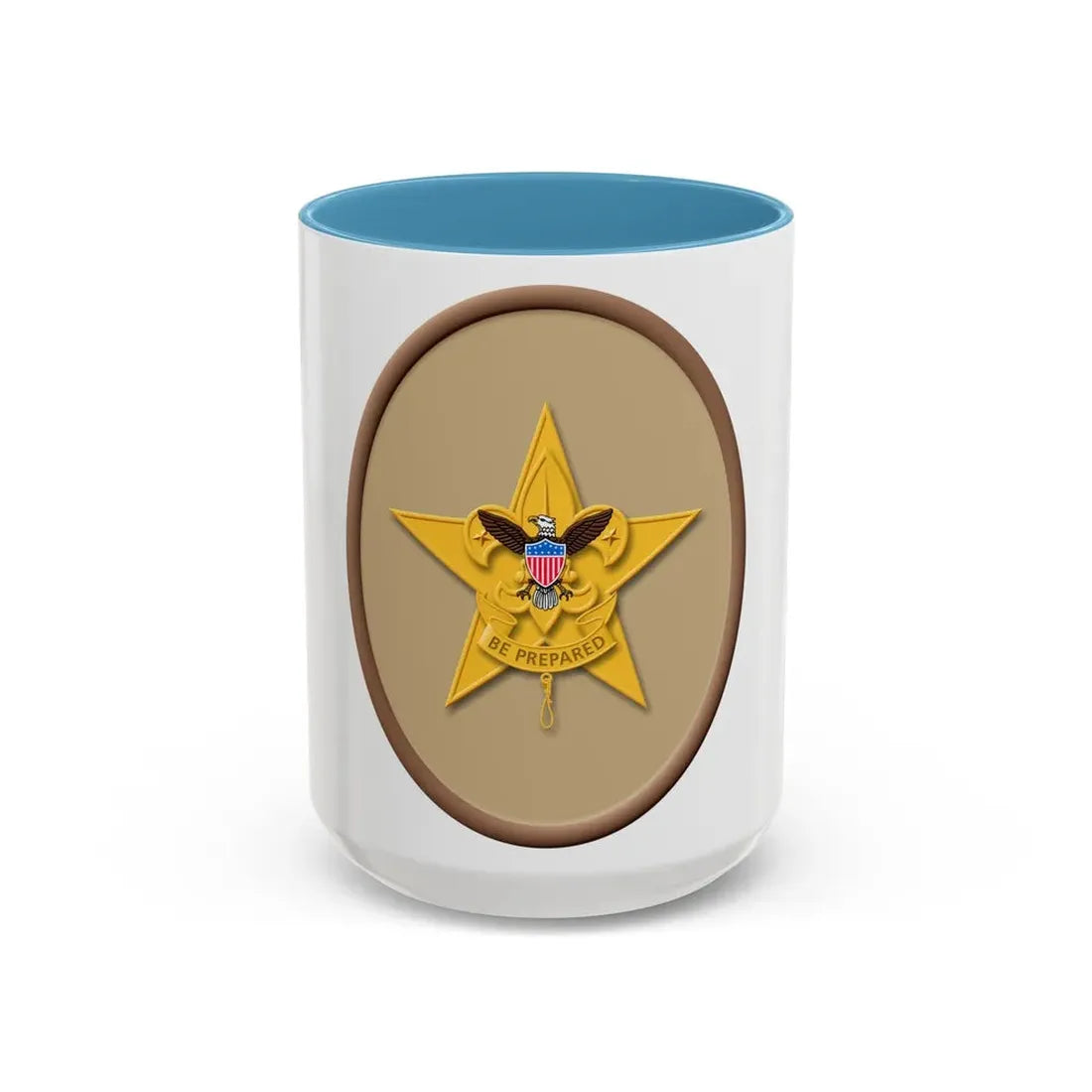 Star (Boy Scout Merit Badge) Accent Coffee Mug 15oz Light Blue - Go Mug Yourself