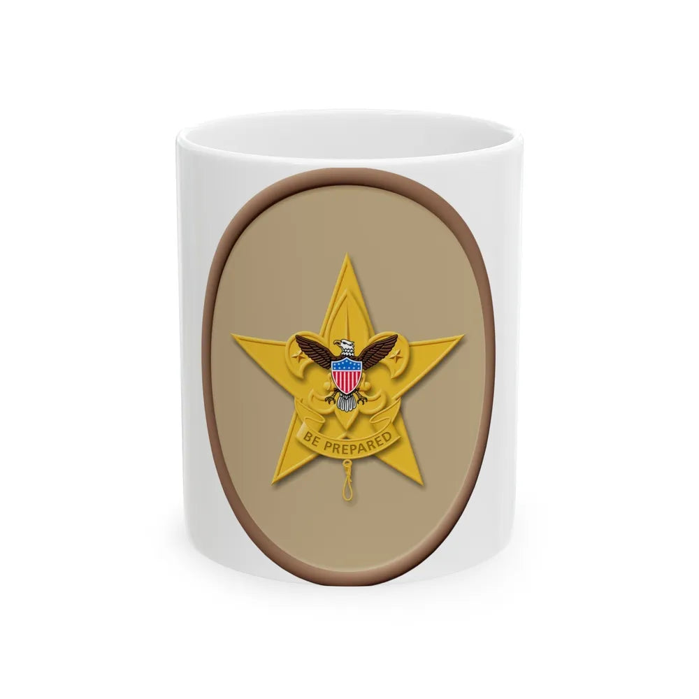 Star (Boy Scout Merit Badge) White Coffee Mug-11oz-Go Mug Yourself