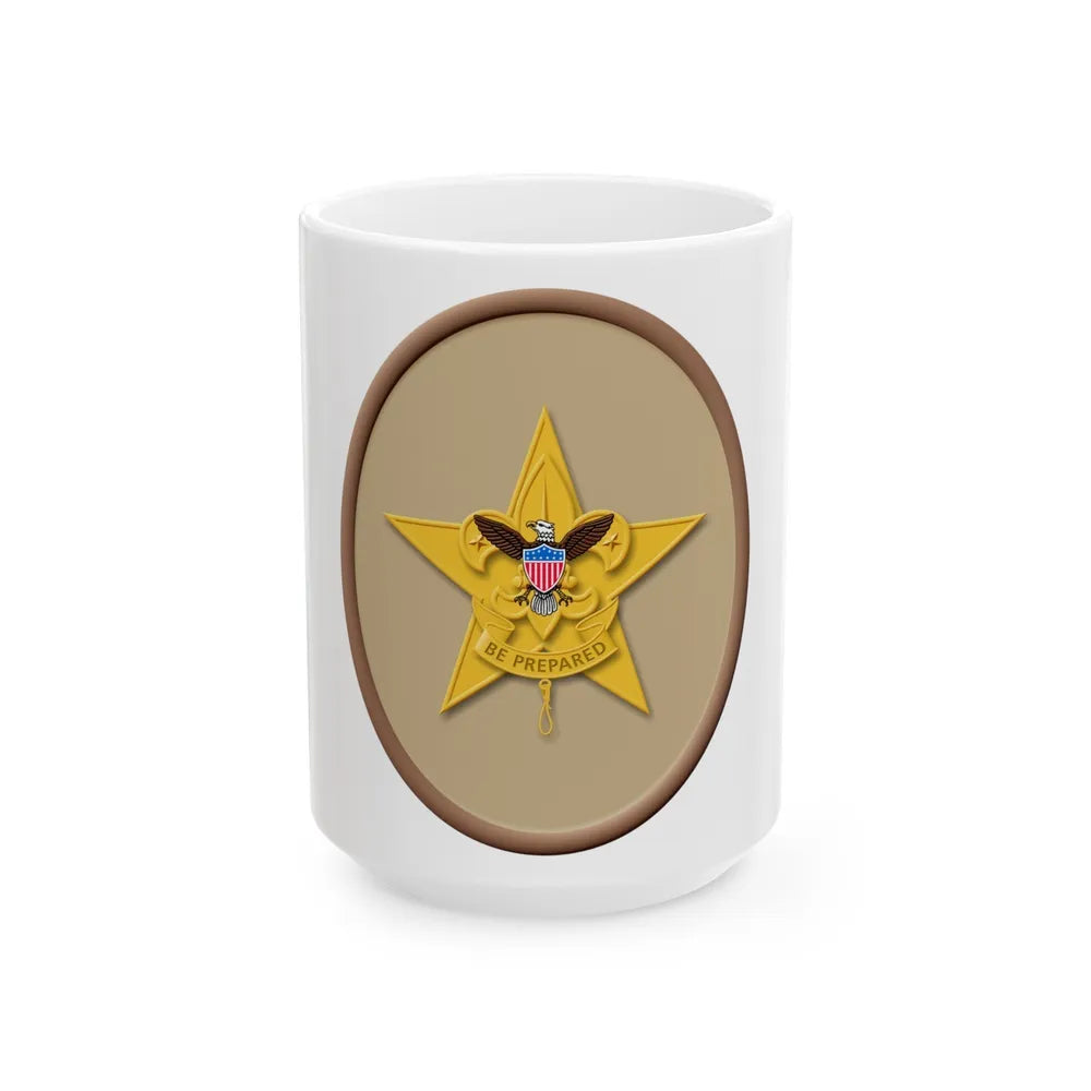 Star (Boy Scout Merit Badge) White Coffee Mug-15oz-Go Mug Yourself