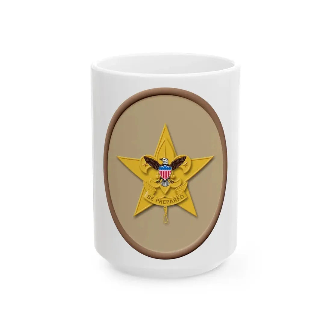 Star (Boy Scout Merit Badge) White Coffee Mug 15oz - Go Mug Yourself