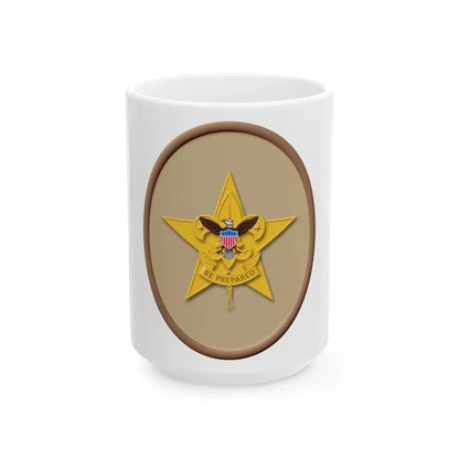 Star (Boy Scout Merit Badge) White Coffee Mug 15oz - Go Mug Yourself