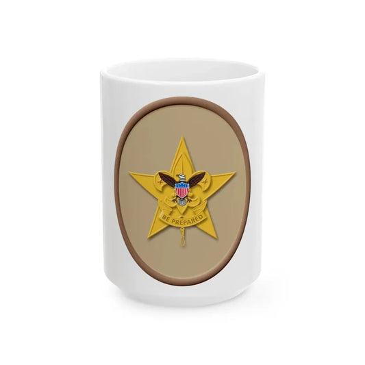 Star (Boy Scout Merit Badge) White Coffee Mug 15oz - Go Mug Yourself