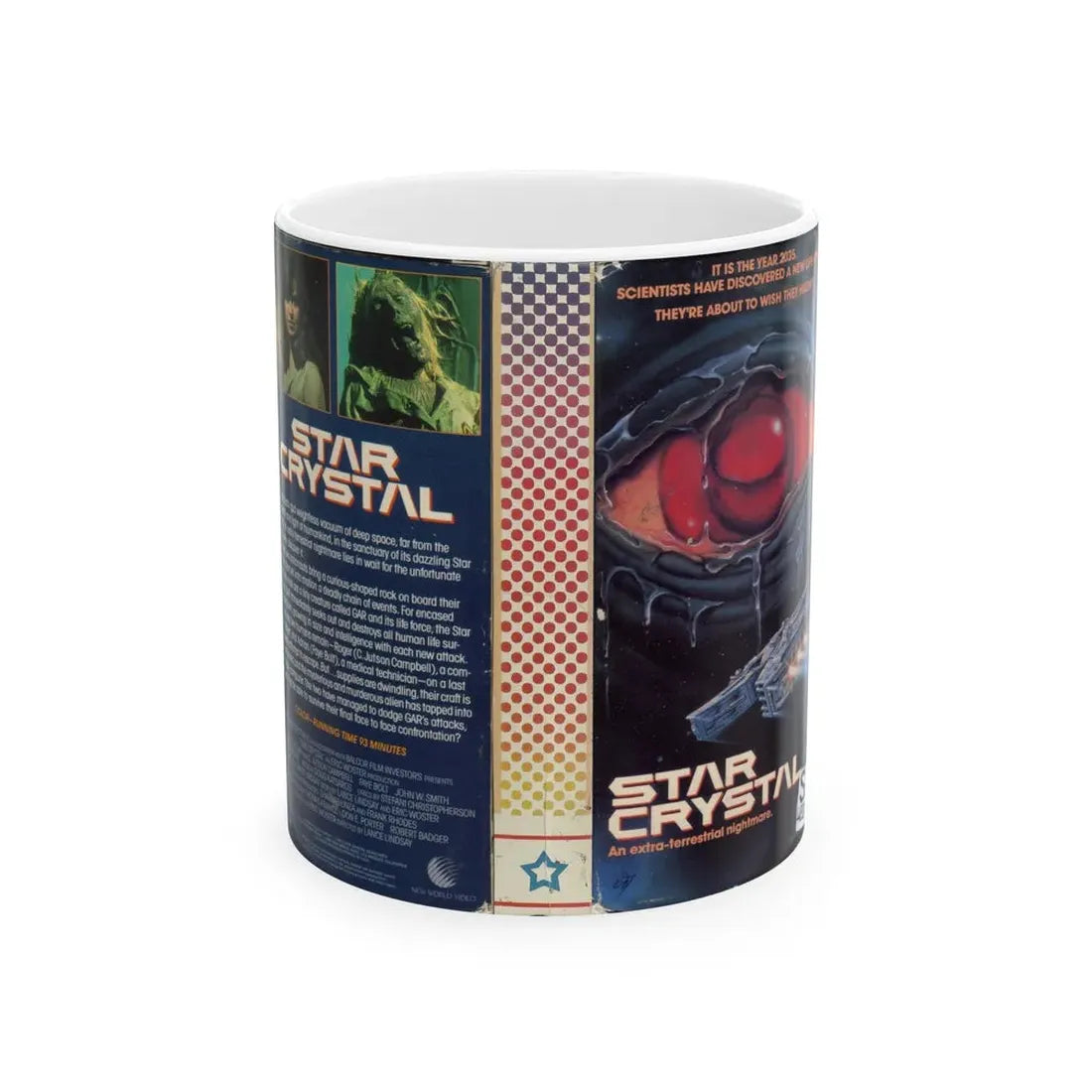 STAR CRYSTAL VERSION 2 (VHS COVER) - White Coffee Mug 11oz - Go Mug Yourself