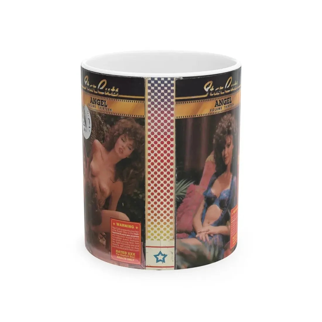 STAR CUTS ANGEL VOLUME THIRTEEN (VHS COVER) - White Coffee Mug 11oz - Go Mug Yourself