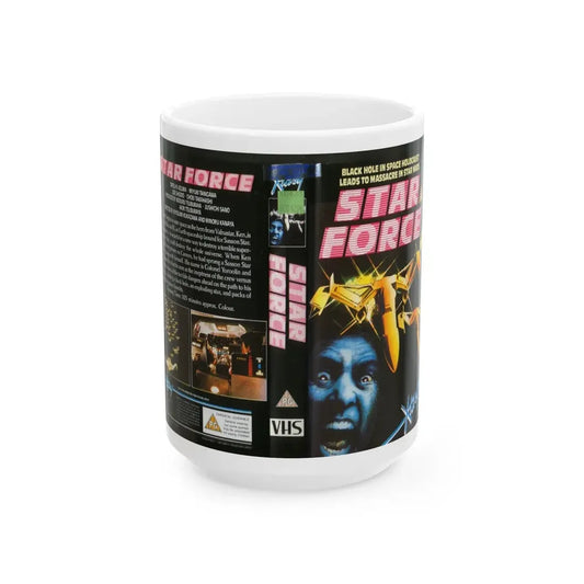 STAR FORCE (VHS COVER) - White Coffee Mug 15oz - Go Mug Yourself