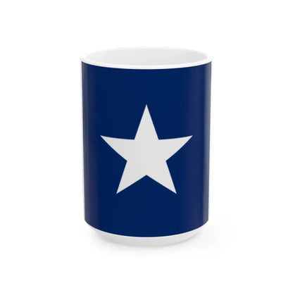 Star in Blue Box - Flag of Liberia (Liberia) White Coffee Mug 15oz - Go Mug Yourself