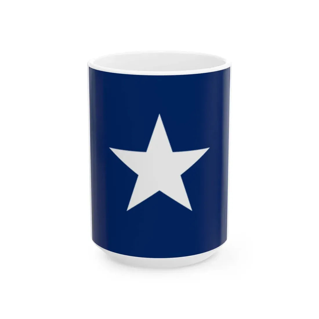 Star in Blue Box - Flag of Liberia (Liberia) White Coffee Mug 15oz - Go Mug Yourself