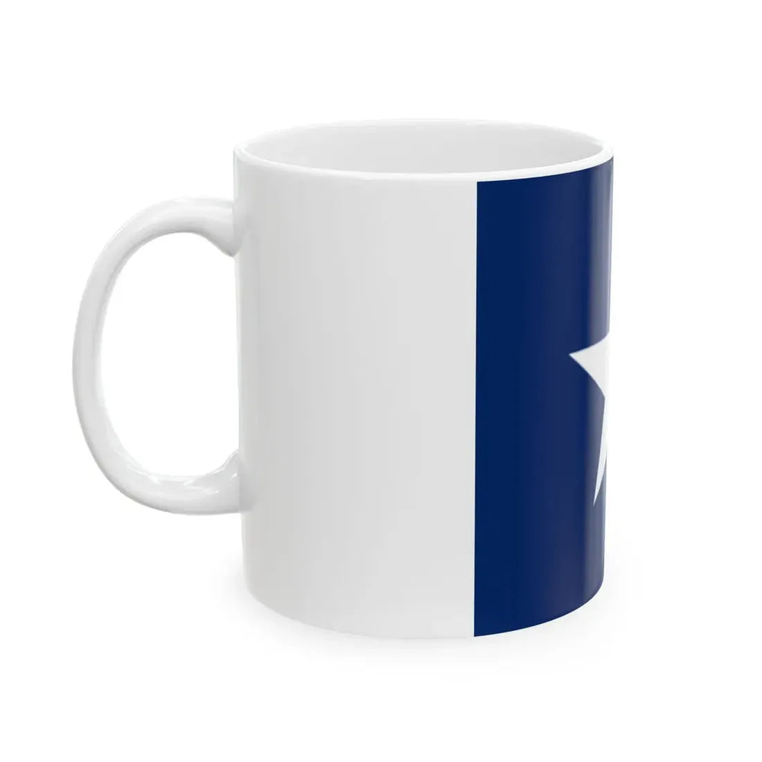 Star in Blue Box - Flag of Liberia (Liberia) White Coffee Mug - Go Mug Yourself
