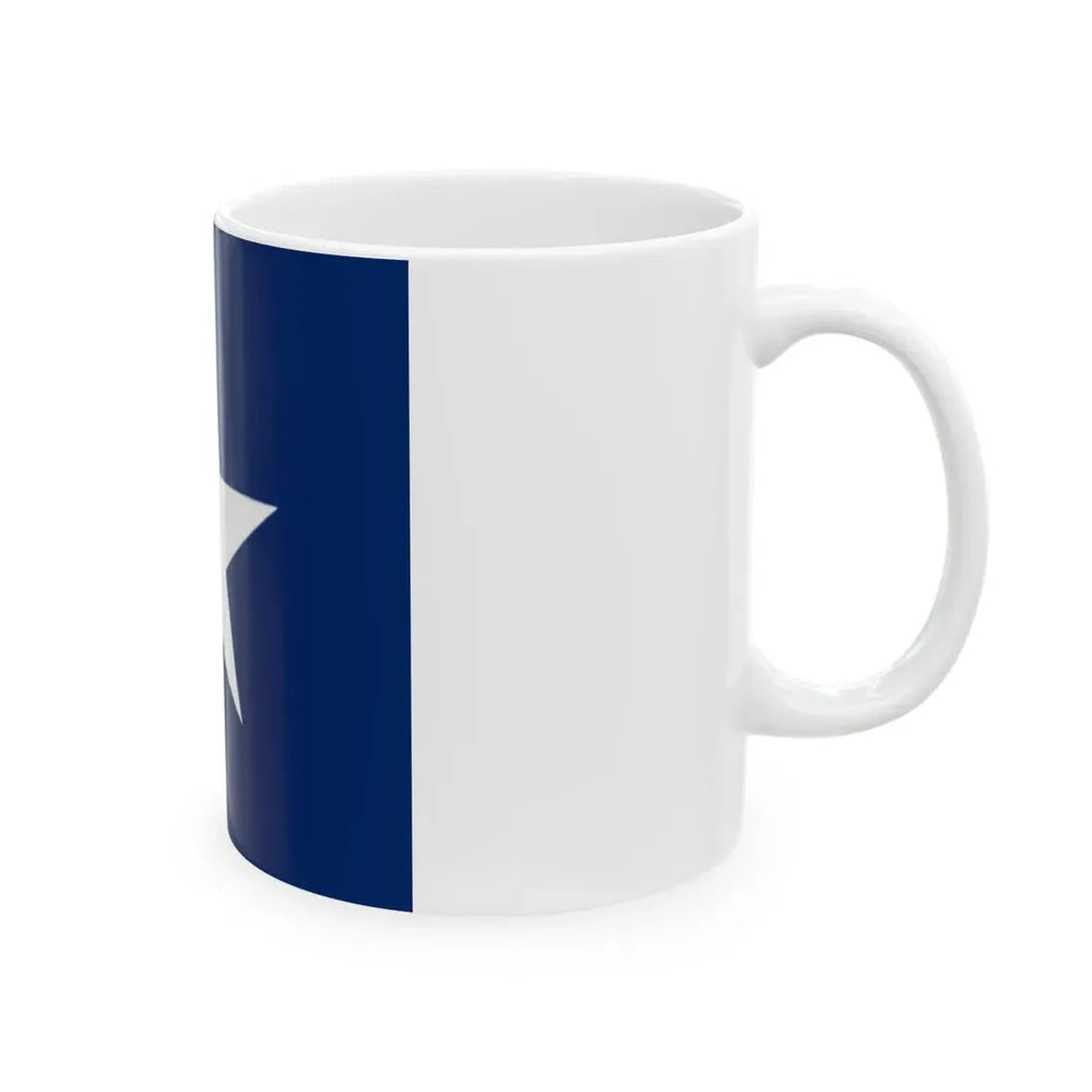 Star in Blue Box - Flag of Liberia (Liberia) White Coffee Mug - Go Mug Yourself