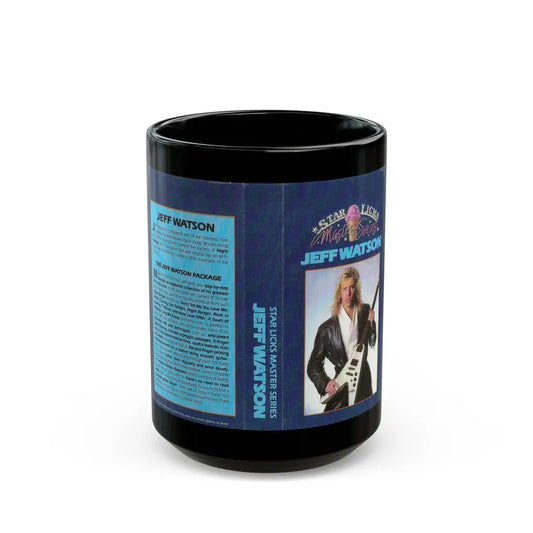 STAR LICKS MASTER SERIES JEFF WATSON (VHS COVER) - Black Coffee Mug 15oz - Go Mug Yourself