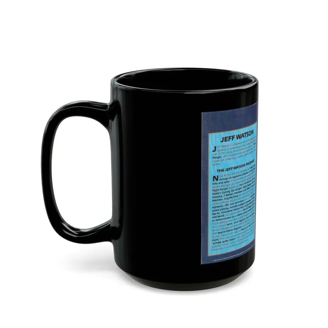 STAR LICKS MASTER SERIES JEFF WATSON (VHS COVER) - Black Coffee Mug - Go Mug Yourself