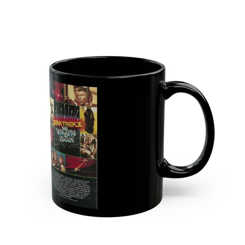 STAR TREK 2 THE WRATH OF KHAN (VHS COVER) - Black Coffee Mug-Go Mug Yourself